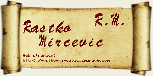 Rastko Mirčević vizit kartica